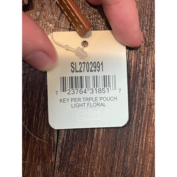 Fossil Key-Per 2pc Coated Canvas Cosmetic Pouch in Light Floral - Picture 5 of 7